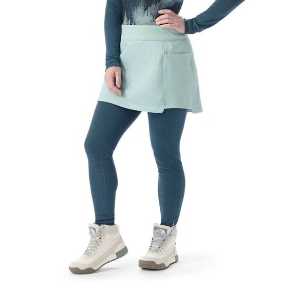 SMARTWOOL Smartloft Pull On Quilted Skirt With Pockets Sz XLarge Artic Green NWT - Picture 2 of 10